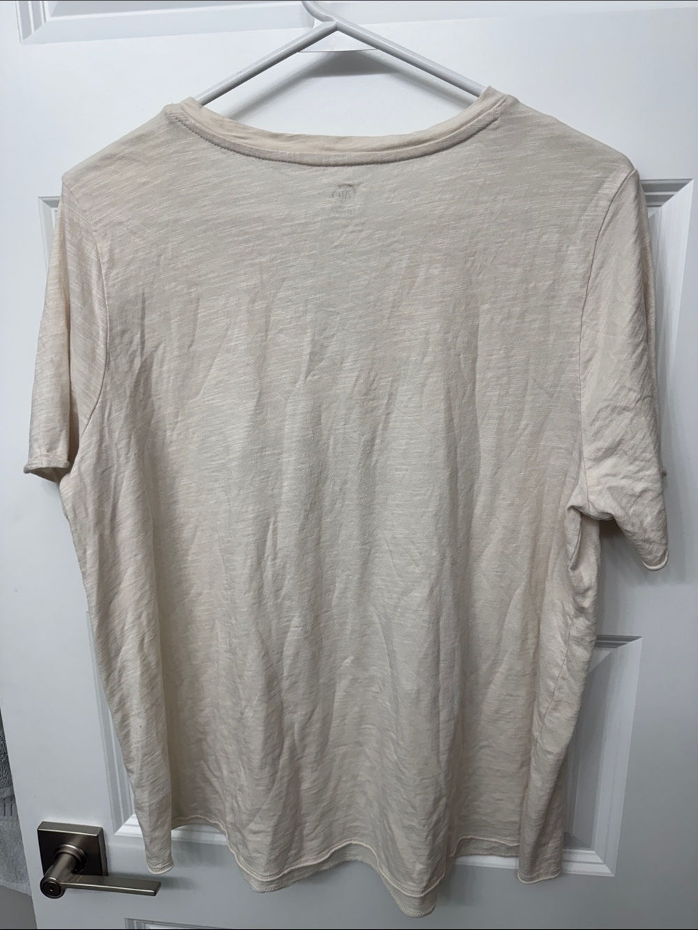 Dolly-Cato Cream Short-Sleeve V-Neck Graphic Tee - Picture 3 of 5